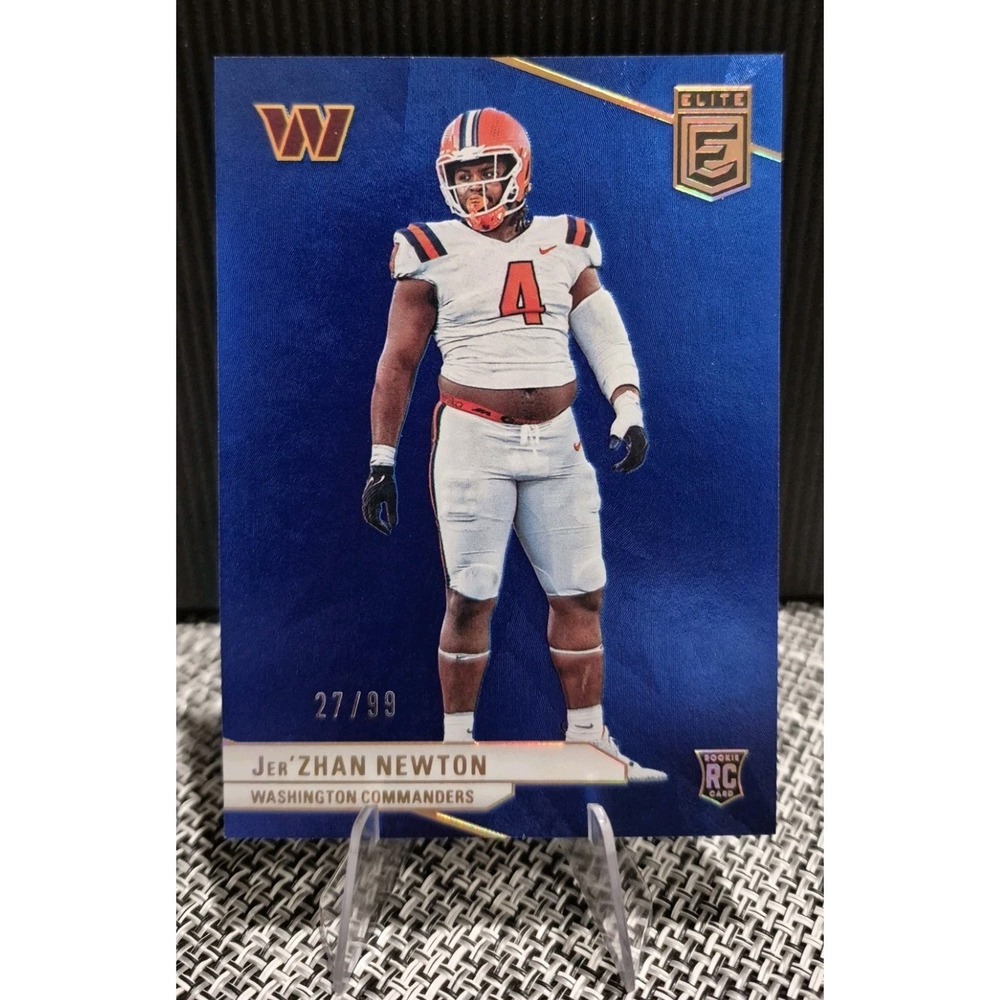 2024 Panini Donruss Elite Jer'zhan Newton #190 Rookies Blue /99 (RC) Commanders